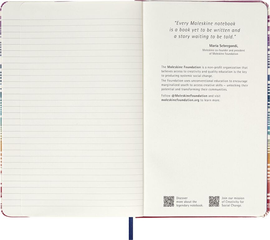 Cuaderno rayado Moleskine Sakura Missoni Flame, talla L, edición limitada