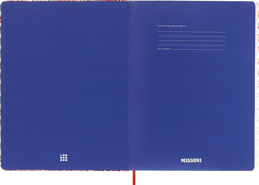 Cuaderno rayado Moleskine Sakura Missoni Zigzag, XL, edición limitada