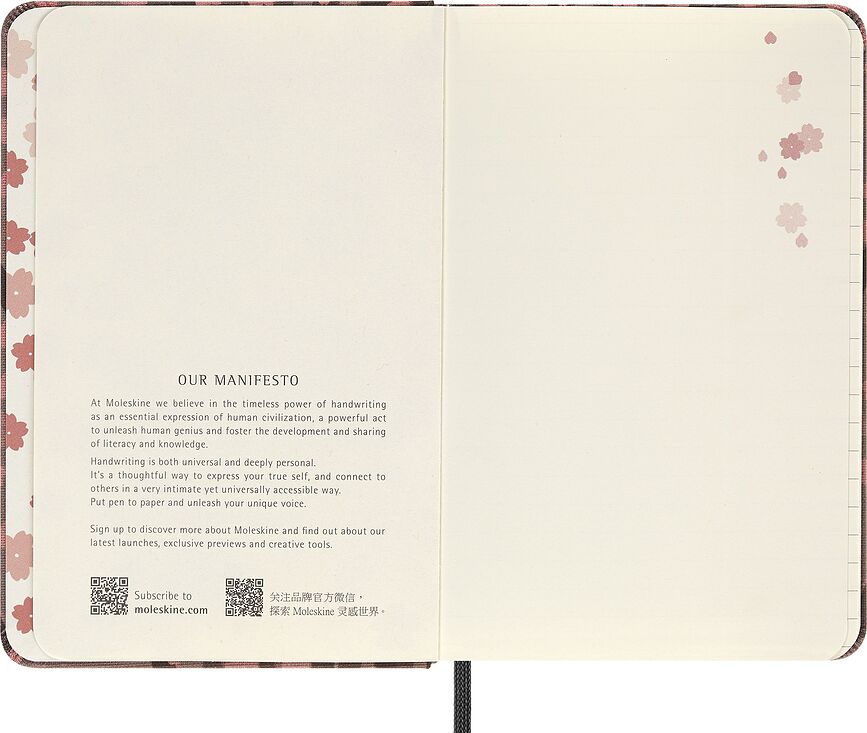Cuaderno rayado Moleskine Sakura P, rosa, edición limitada
