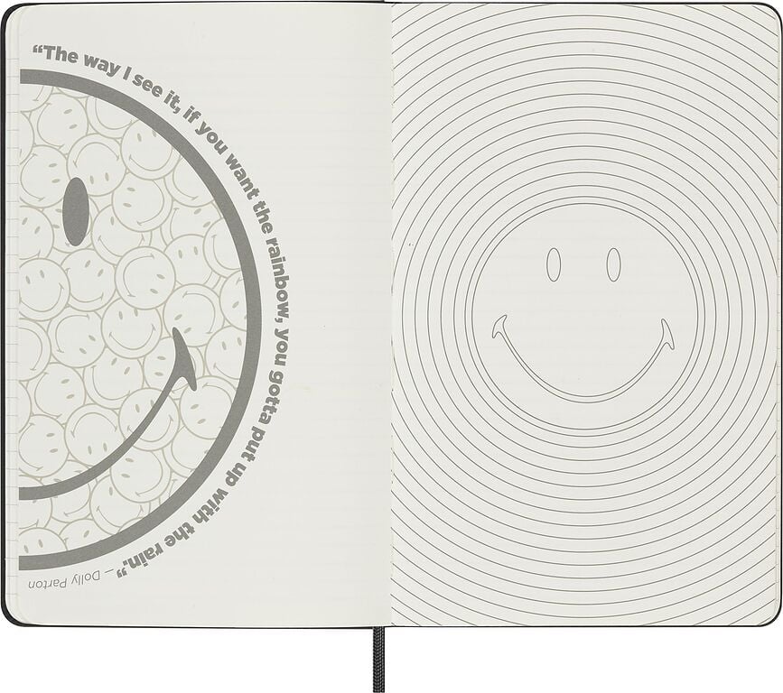 Cuaderno rayado Moleskine Smiley, Talla L