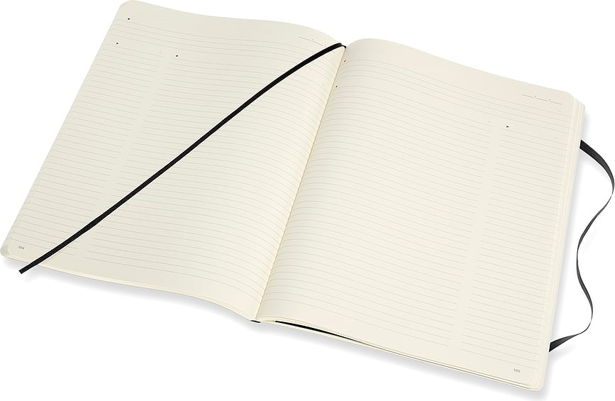 Cuaderno rayado tapa blanda Moleskine Professional XXL, 192 páginas, negro
