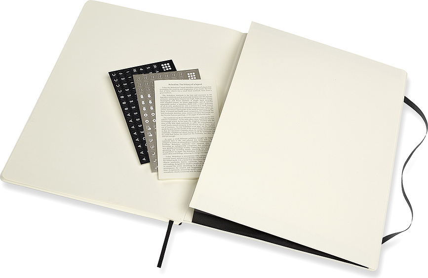 Cuaderno rayado tapa blanda Moleskine Professional XXL, 192 páginas, negro