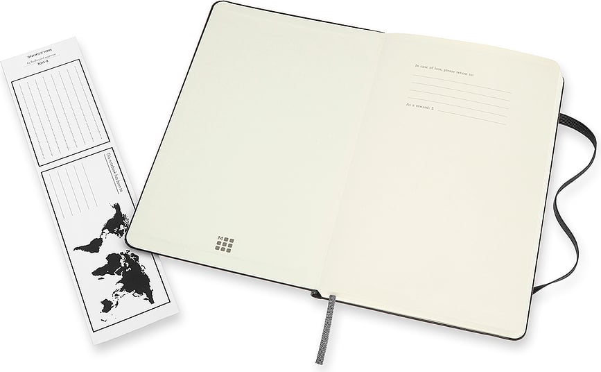 Cuaderno de tapa dura Moleskine, tamaño L, 192 páginas, azul zafiro, liso y rayado