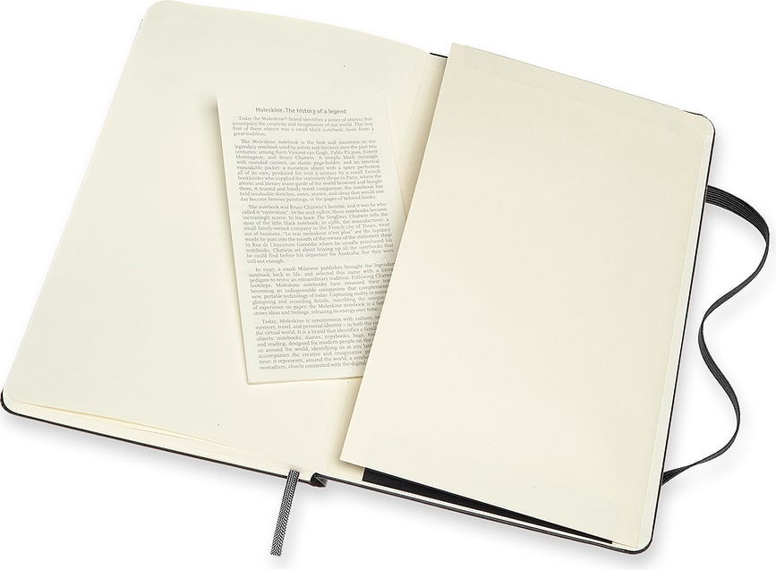 Cuaderno de tapa dura Moleskine, tamaño L, 192 páginas, azul zafiro, liso y rayado