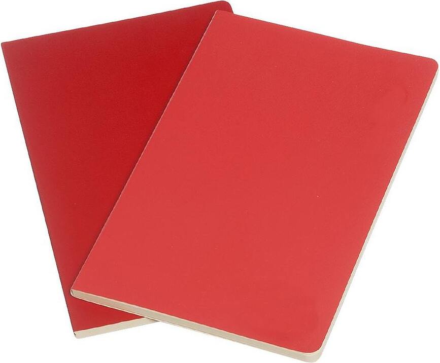 Libretas lisas Moleskine Volant L, naranja y azul celeste, 2 unidades