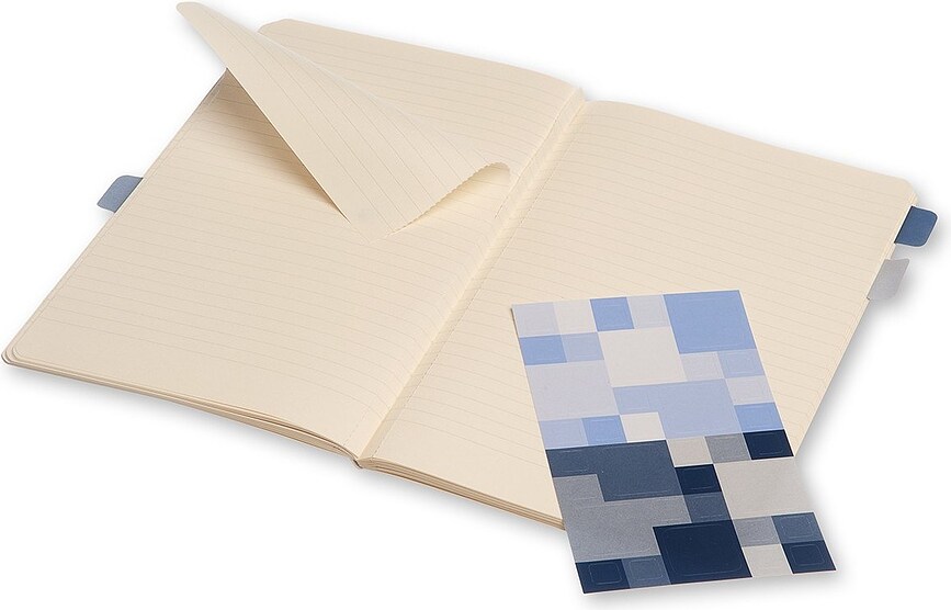 Cuadernos de rayas Moleskine Volant, tamaño L, naranja y azul claro, 2 unidades