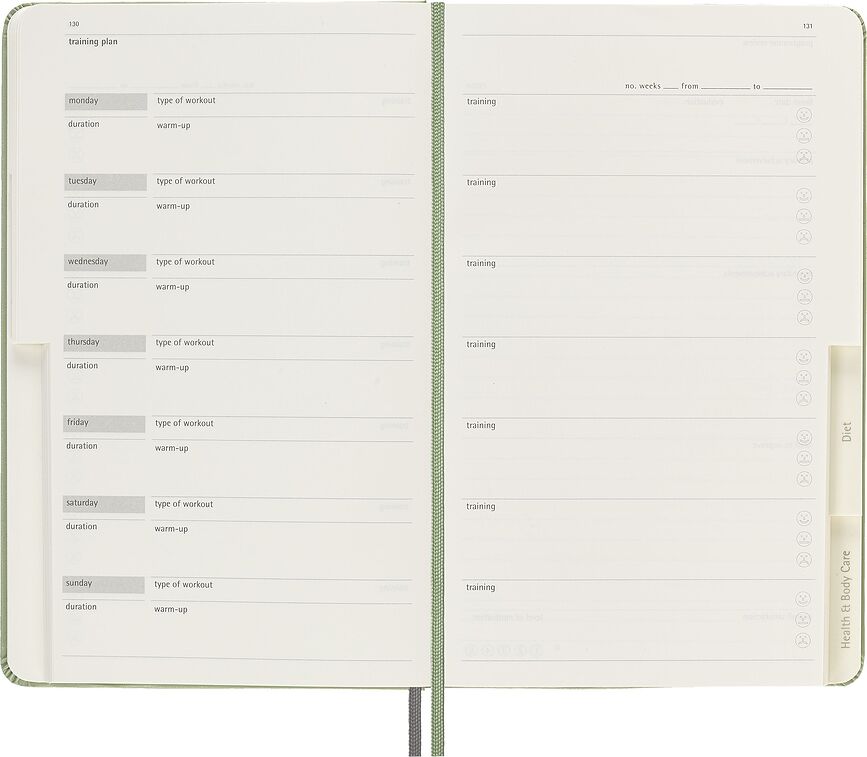 Diario Moleskine Passion Journal Wellness, 400 páginas