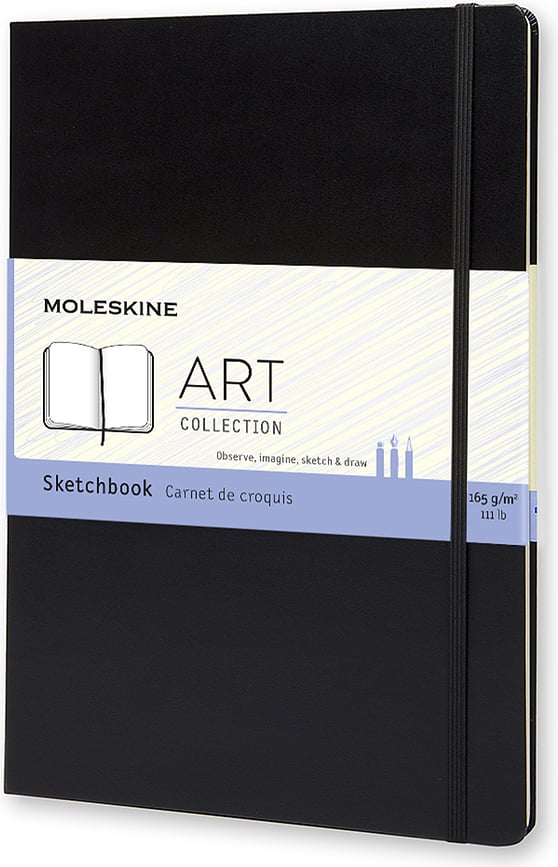 Eskizų knygelė Moleskine 165 g/m² su kietu viršeliu A4 96 puslapiai