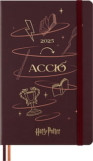 Kalendár Moleskine 2025 12M Harry Potter Accio denný tvrdá väzba L