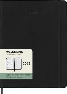 Kalendár Moleskine 2025 12M týždenný mäkká väzba XL