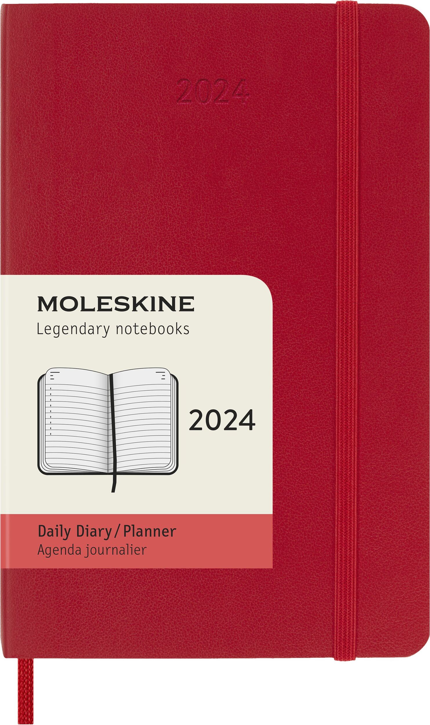 Kalendārs Moleskine 2024 12M dienas mīksts vāks P - DSB12DC2Y24