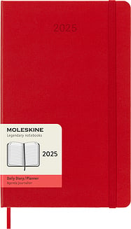 Kalendārs Moleskine 2025 12M dienas ciets vāks L