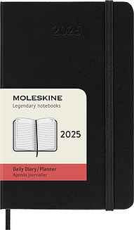 Kalendārs Moleskine 2025 12M dienas ciets vāks P