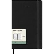 Kalendorius Moleskine 2024 12M savaitinis kietu viršeliu juodos spalvos L