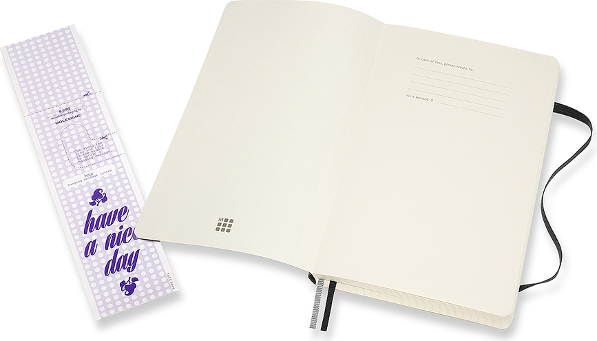 Libreta cuadriculada Moleskine Classic L, 400 páginas, tapa blanda, negra