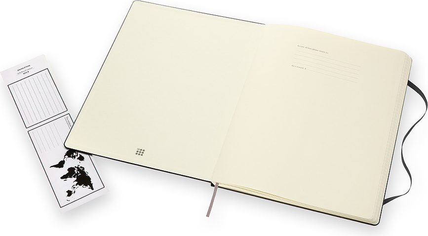 Libreta Moleskine Classic XXL de tapa dura, cuadriculada, 192 páginas, negra