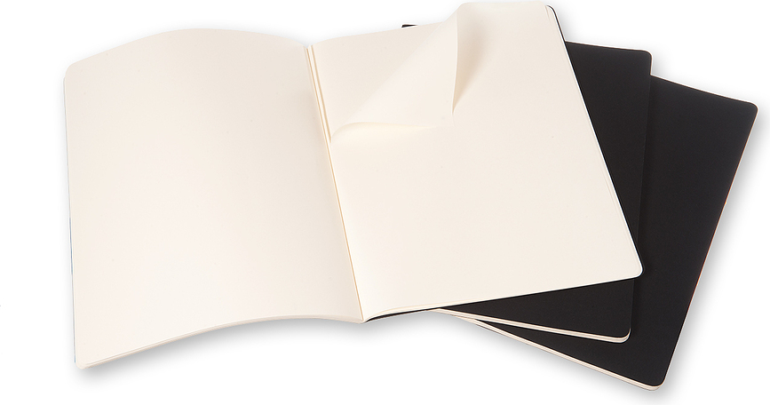 Cuadernos lisos Moleskine Cahier Journals, tamaño XXL, color arena, Pack de 3 unidades