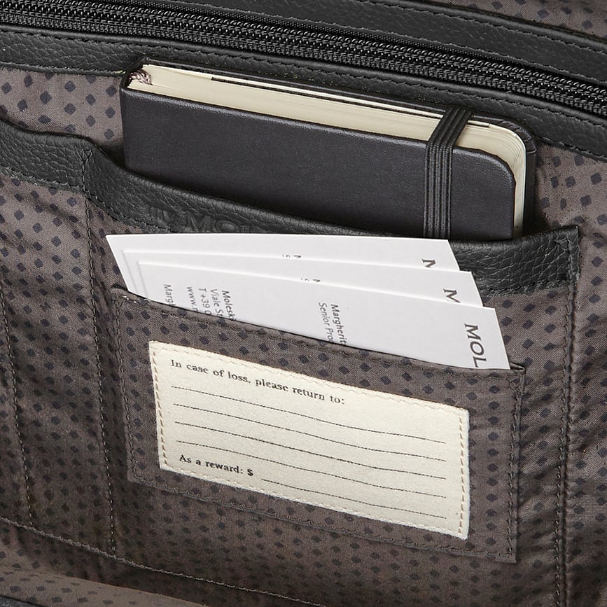 Mochila para Portátil de piel Classic, azul zafiro