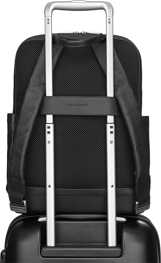 Mochila de piel Classic Pro, para portátil, azul zafiro