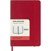 Moleskine 2024 12M Calendar P red daily softcover