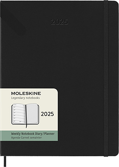 Moleskine 2025 12M Kalender XL iganädalane kõva köide