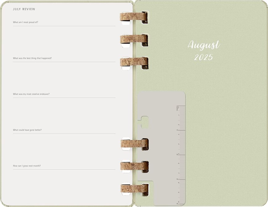 Moleskine Academic Planer spiralni tvrdi uvez 12 mjeseci 2026 L pistacija