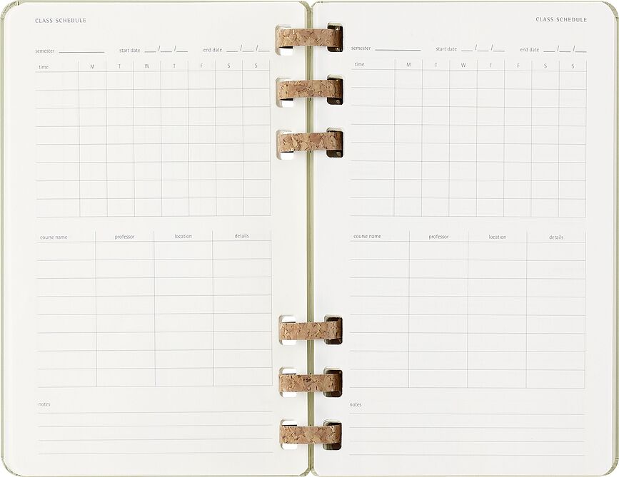 Moleskine Academic Planer spiralni tvrdi uvez 12 mjeseci 2026 L pistacija