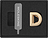 Moleskine Anteckningsbok Pin Bokstav D, guld