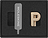 Moleskine Anteckningsbok Pin, bokstav P, guld