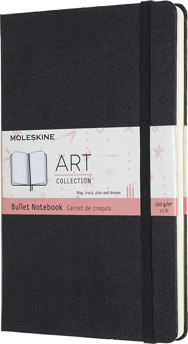 Moleskine Art Bullet Gepunktetes Notizbuch L schwarz harter Einband