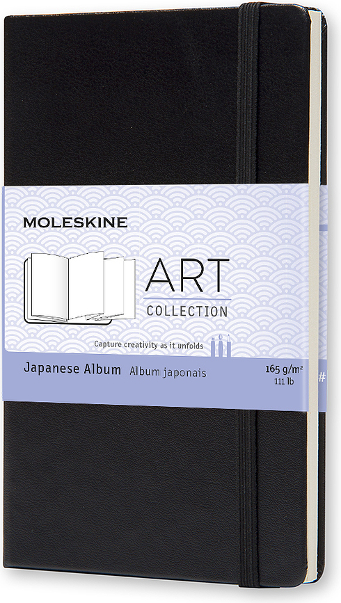 Moleskine Art Japanese Album P Λεύκωμα, σκληρό εξώφυλλο, 165 g/m², μαύρο