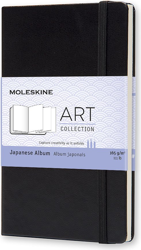 Moleskine Art Japanese Album Sketširaamat L must 165 g/m² kõva köide