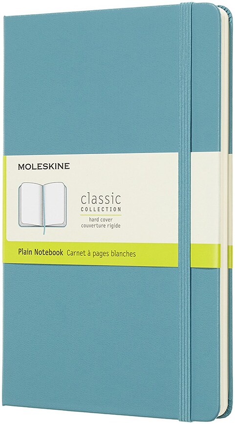 Moleskine Beležnica brez črt, L, koralno modra