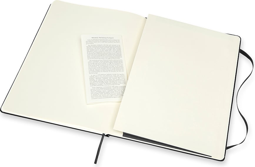 Moleskine Bilježnica XL tvrdi uvez 192 stranice crna prazna i linirana
