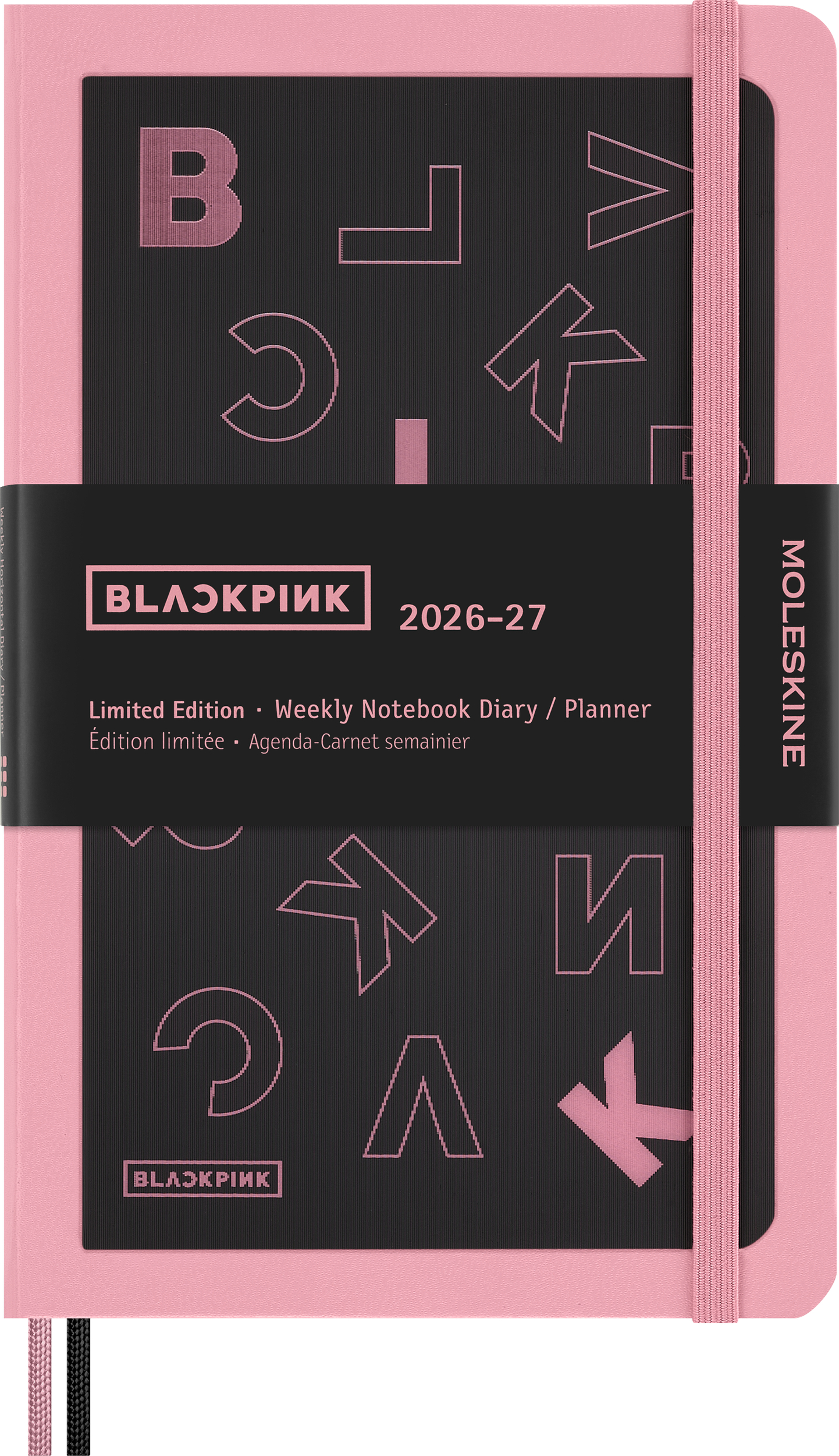 Moleskine BlackPink Wochenkalender mit Notizbuch Hardcover 2026/2027 18M L