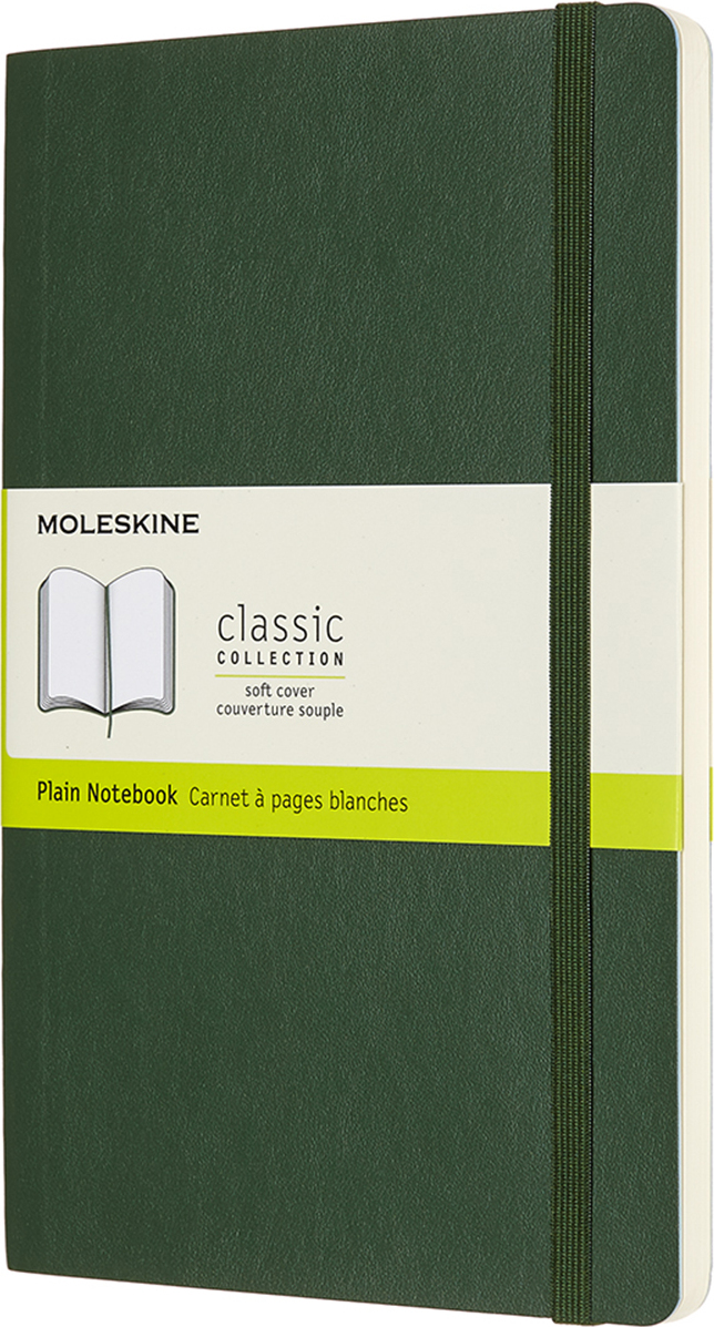 Moleskine Blanko Notizbuch L 192 Seiten Waldgrün weicher Einband