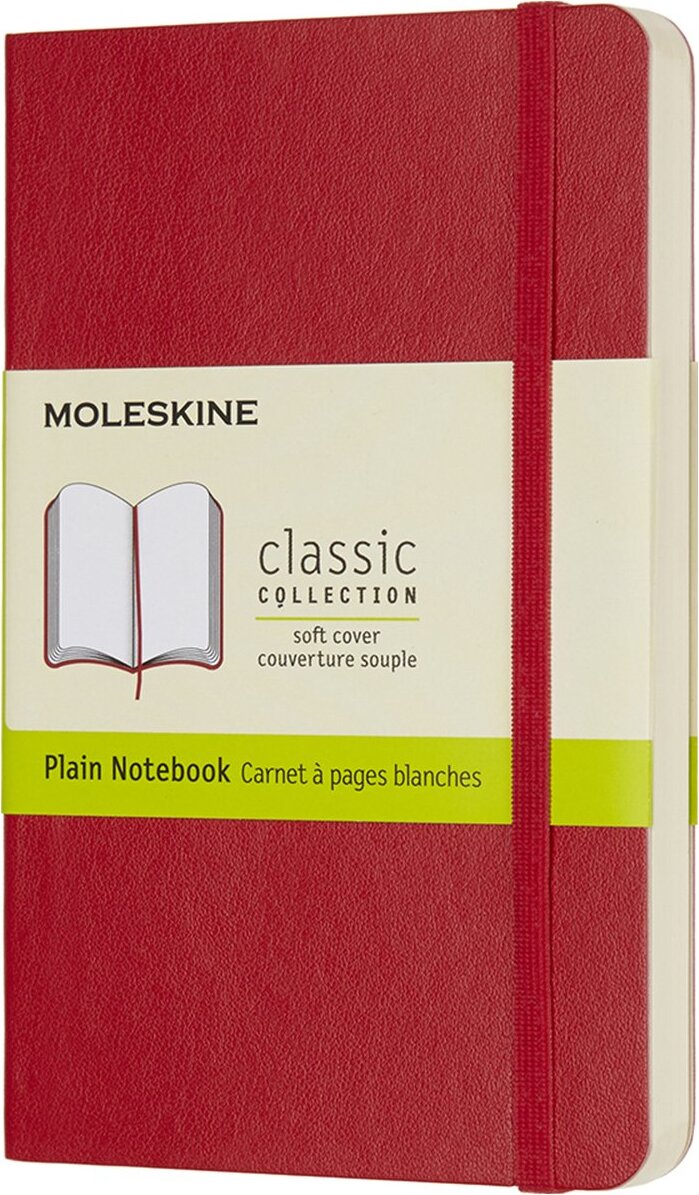 Moleskine Blanko Notizbuch P rot weicher Einband