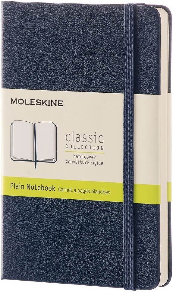 Moleskine Blanko Notizbuch P saphirblau harter Einband