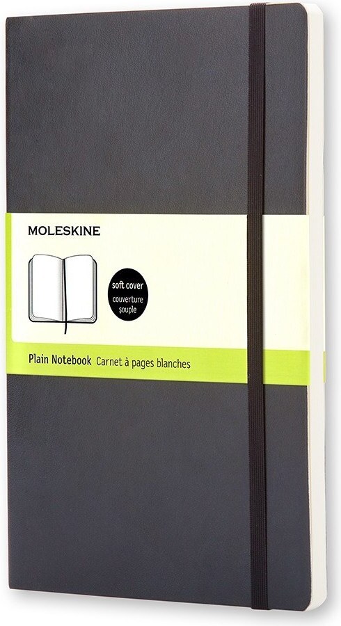Moleskine Blanko Notizbuch P schwarz weicher Einband