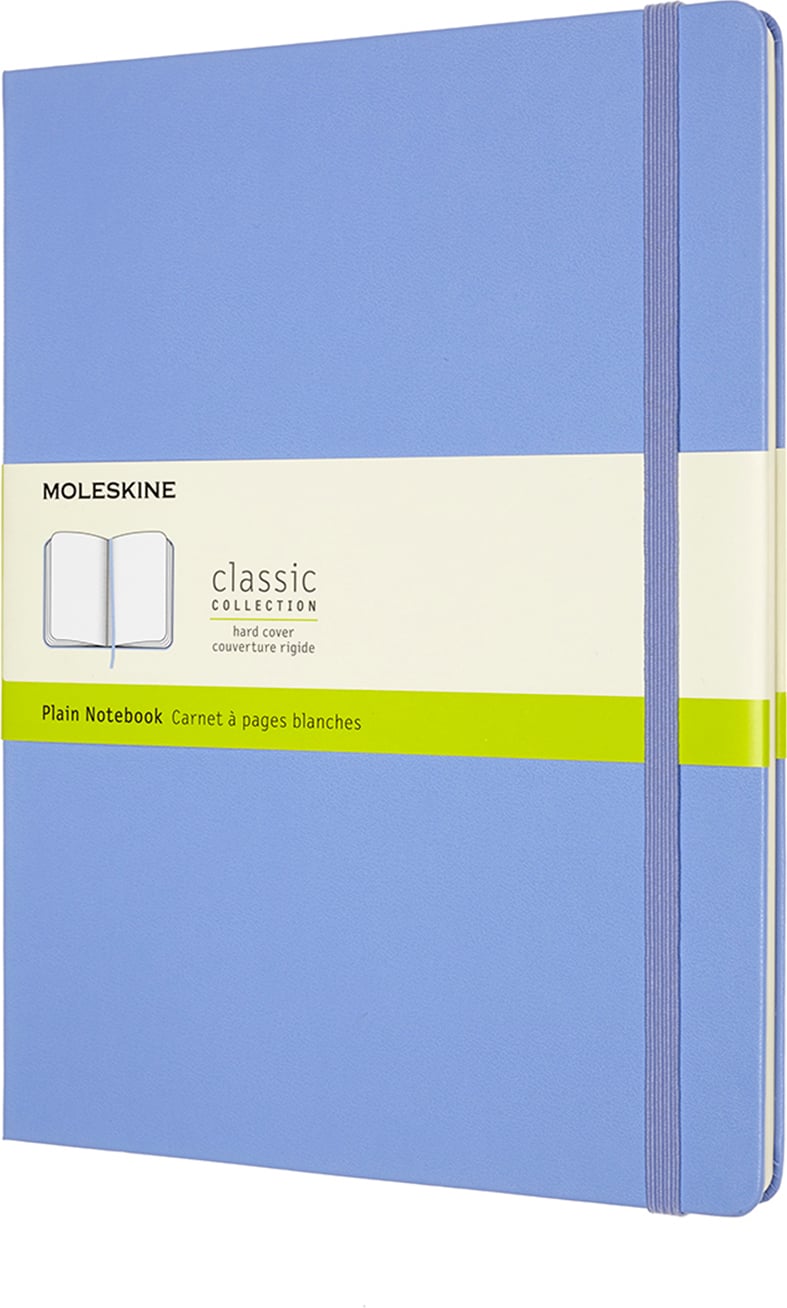Moleskine Blanko Notizbuch XL mit hartem Einband himmelblau