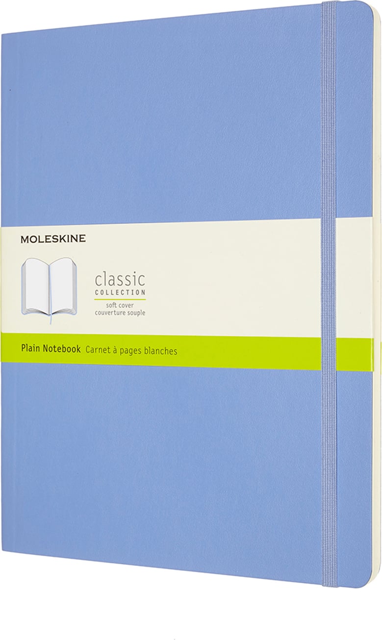 Moleskine Blanko Notizbuch XL mit weichem Einband himmelblau