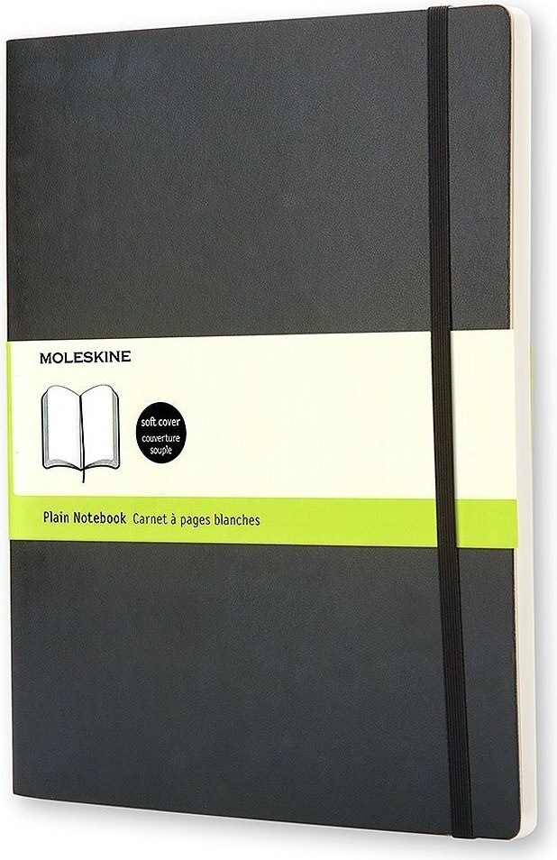Moleskine Blanko Notizbuch XL mit weichem Einband schwarz