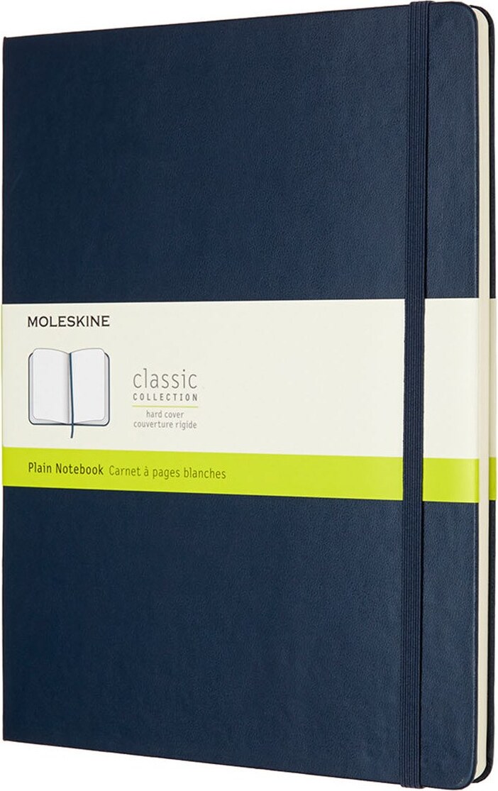 Moleskine Blanko Notizbuch XL saphirblau in hartem Einband