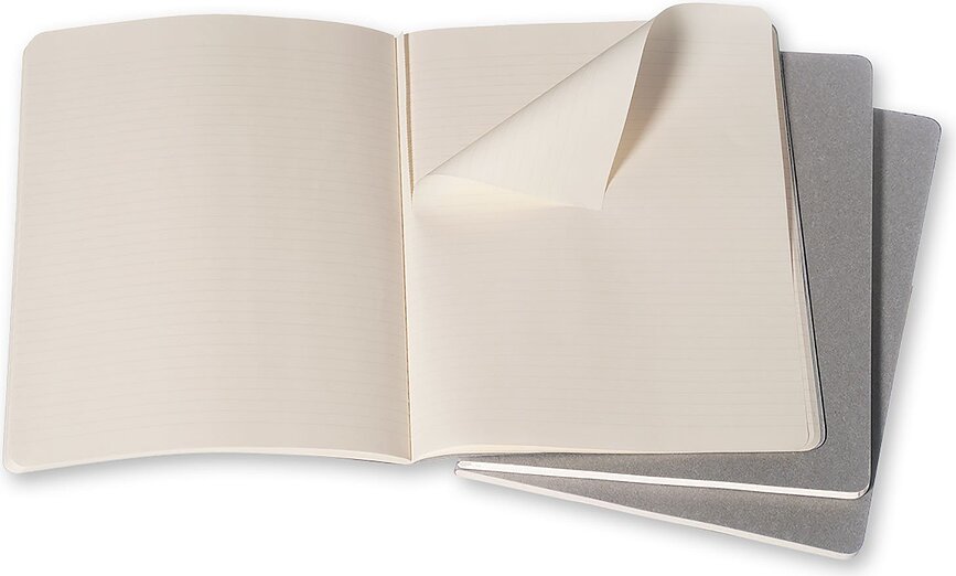 Moleskine Cahier Journals XL Bilježnice s crtama crne 3 kom.