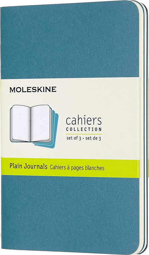 Moleskine Cahier Journals Blanko Notizbücher P blau 3 St.