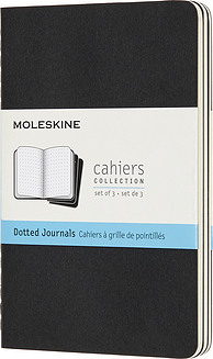 Moleskine Cahier Journals Kaustik P must täppidega 3 tk.