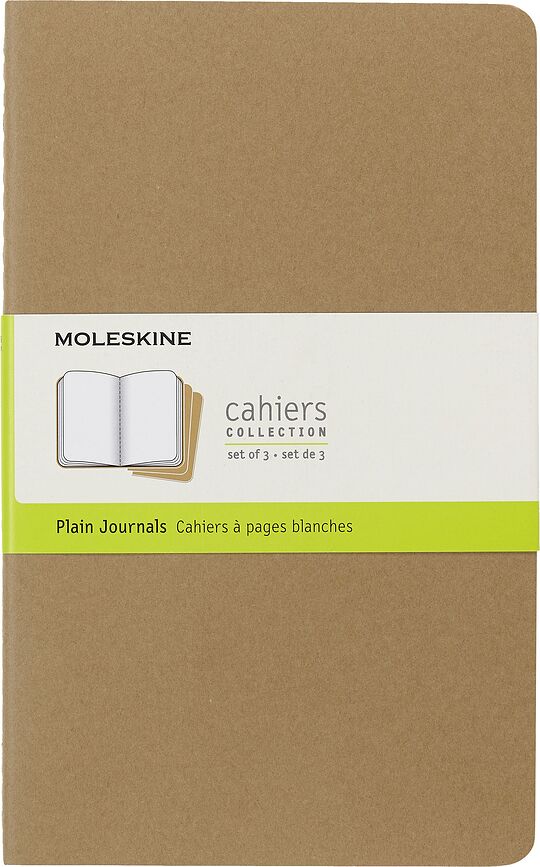 Moleskine Cahier Journals L Zvezki gladki, peščeni, 3 kosi