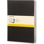 Moleskine Cahier Journals Notebooks XL black checked 3 pcs