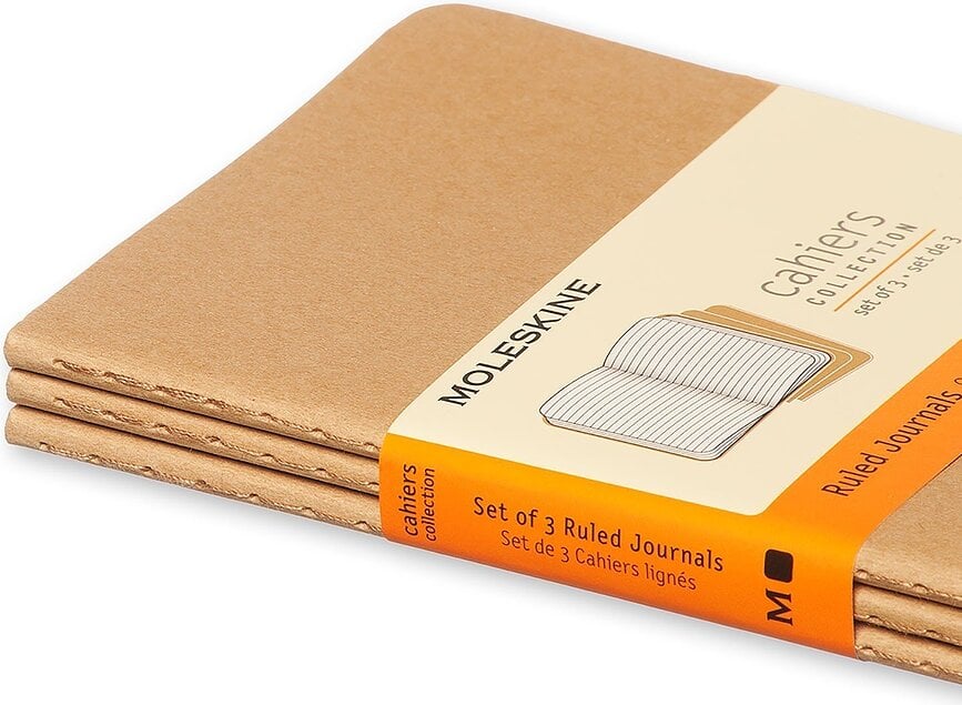 Moleskine Cahier Journals P Bilježnice na crte pješčane 3 kom.