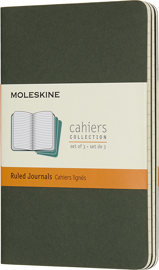 Moleskine Cahier Journals P Cahiers, lignés, Lot de 3